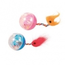 Trixie 2 Rasselblle mit Spielschwanz - 4 cm